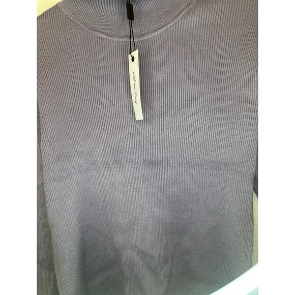 Melissa Paige Purple Ribbed Turtleneck size L NWT - Picture 2 of 4